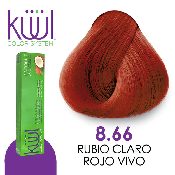 Kuul 8.66 rubio claro rojo vivo