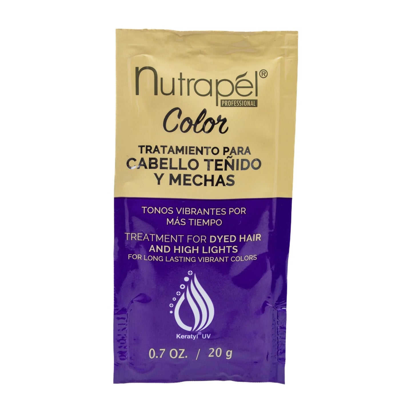 Nutrapel sobre tratamiento para cabello teñido 20gr